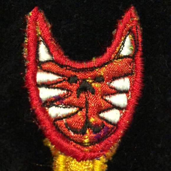 Vintage DRESS BARN Size 1X Embroidered Cat Kitty Kitten Patch Velvet Cotton NWOT - Picture 15 of 16